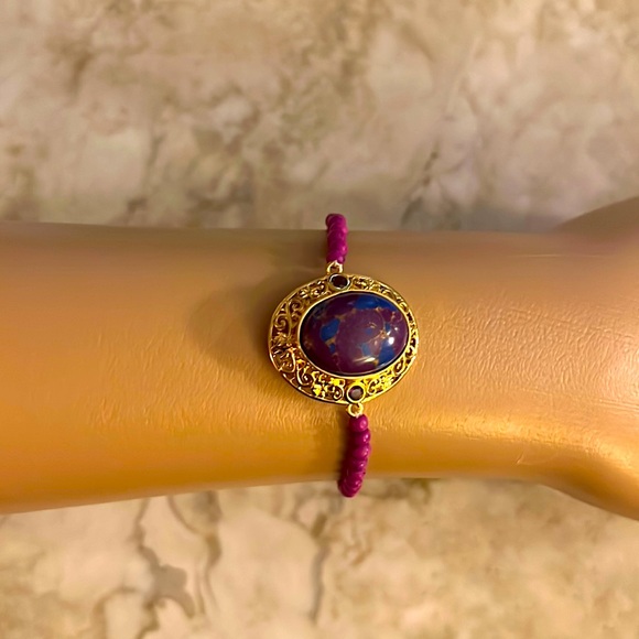 Purple Turquoise Bracelet - Picture 3 of 3